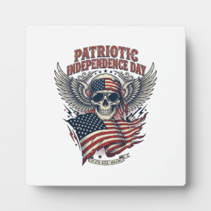 Patriotischer Bandana Rocker Old Glory Musik Rock  Fotoplatte