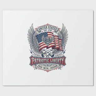 Patriotischer Bandana Rocker Old Glory Musik Rock  Geschenkpapier