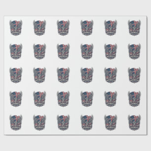 Patriotischer Bandana Rocker Old Glory Musik Rock  Geschenkpapier