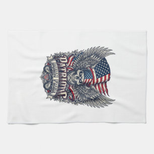 Patriotischer Bandana Rocker Old Glory Musik Rock Geschirrtuch