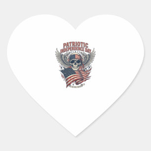 Patriotischer Bandana Rocker Old Glory Musik Rock Herz-Aufkleber