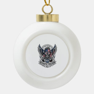 Patriotischer Bandana Rocker Old Glory Musik Rock Keramik Kugel-Ornament