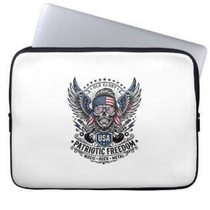 Patriotischer Bandana Rocker Old Glory Musik Rock Laptopschutzhülle