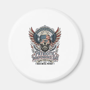 Patriotischer Bandana Rocker Old Glory Musik Rock Magnet