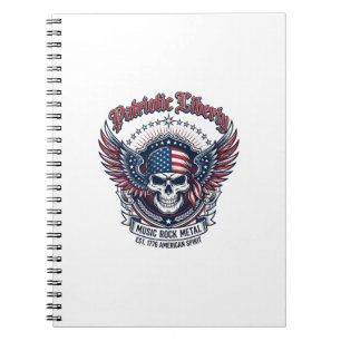 Patriotischer Bandana Rocker Old Glory Musik Rock Notizblock