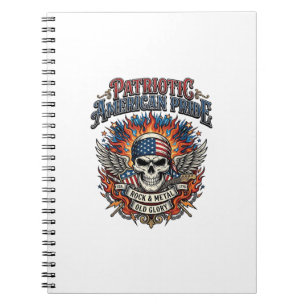 Patriotischer Bandana Rocker Old Glory Musik Rock  Notizblock