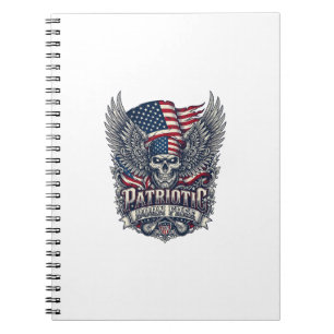 Patriotischer Bandana Rocker Old Glory Musik Rock Notizblock