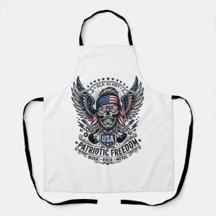 Patriotischer Bandana Rocker Old Glory Musik Rock Schürze