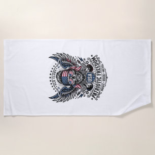 Patriotischer Bandana Rocker Old Glory Musik Rock Strandtuch
