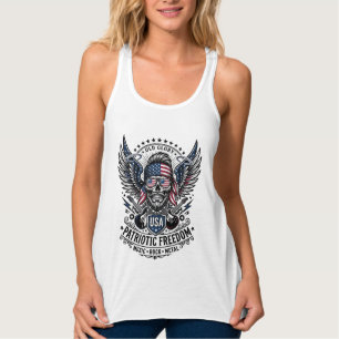 Patriotischer Bandana Rocker Old Glory Musik Rock Tank Top