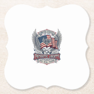 Patriotischer Bandana Rocker Old Glory Musik Rock  Untersetzer