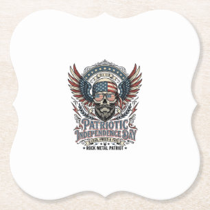 Patriotischer Bandana Rocker Old Glory Musik Rock  Untersetzer