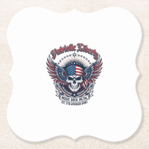 Patriotischer Bandana Rocker Old Glory Musik Rock  Untersetzer