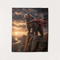 Patriotischer Bär Amerikanische Flagge Cape Canyon