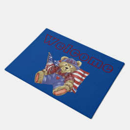 Patriotischer Bär Fußmatte