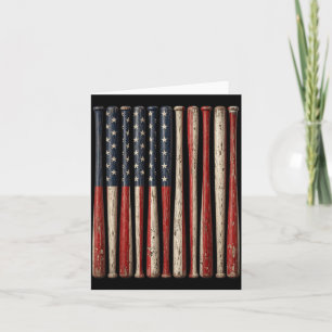 Patriotischer Baseball-Amerikanische Flagge USA 4. Karte