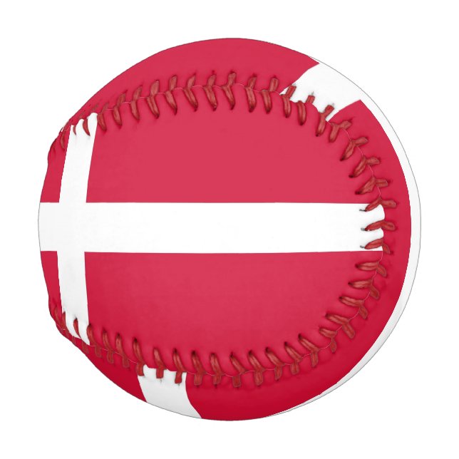 Patriotischer Baseball mit dänischer Flagge (Vorne Rechts)