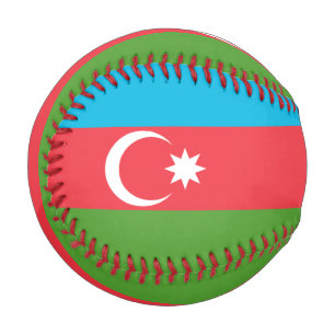 Patriotischer Baseball mit der Flagge Aserbaidscha