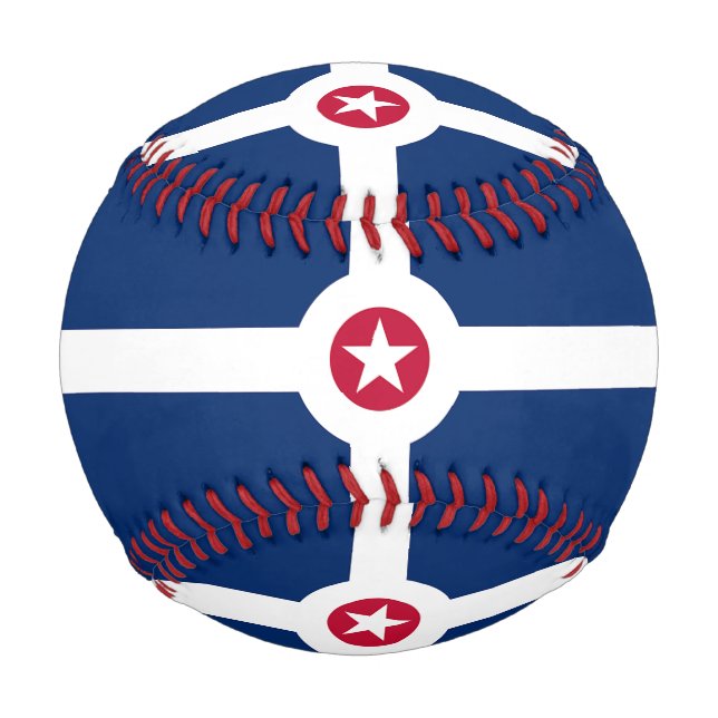 Patriotischer Baseball mit der Flagge Indianapolis (Vorderseite)