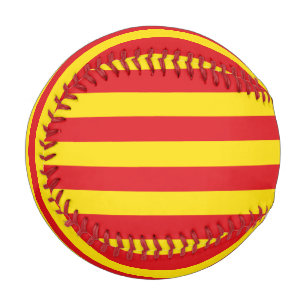 Patriotischer Baseball mit der Flagge Kataloniens