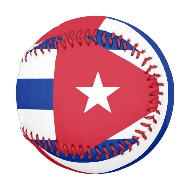Patriotischer Baseball mit der Flagge Kubas (Vorne Rechts)