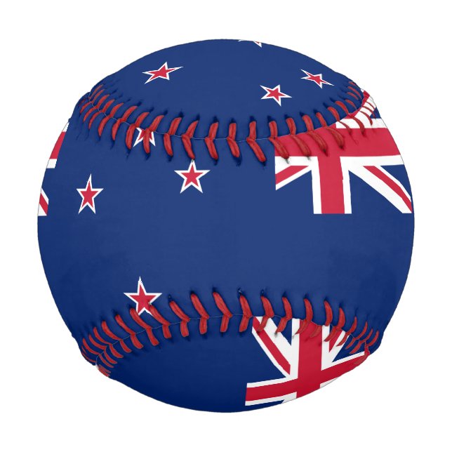 Patriotischer Baseball mit der Flagge Neuseelands (Vorderseite)