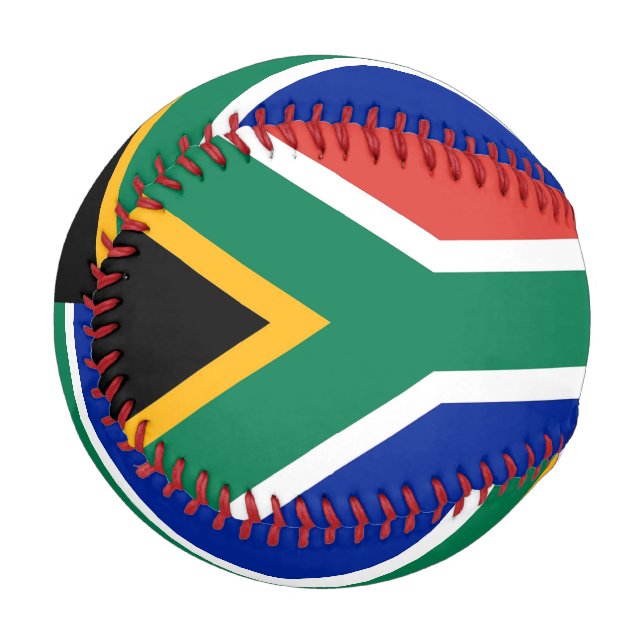 Patriotischer Baseball mit der Flagge Südafrikas (Vorderseite Links)