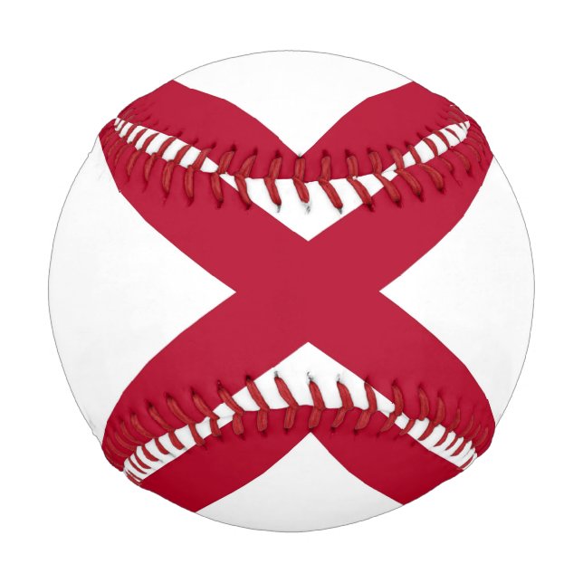 Patriotischer Baseball mit der Flagge von Alabama, (Rückseite)