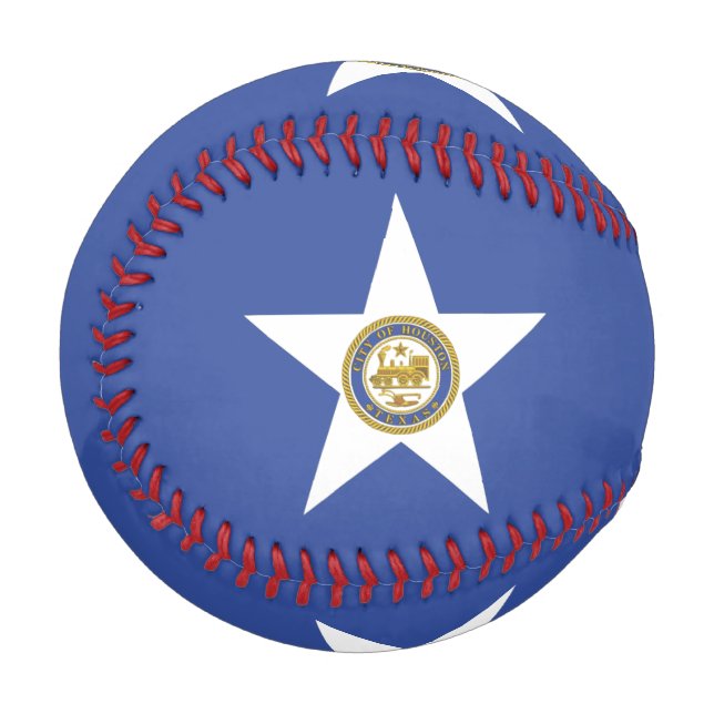 Patriotischer Baseball mit der Flagge von Houston (Rückseite Rechts)