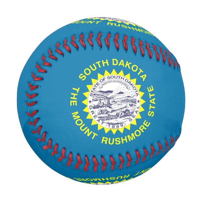 Patriotischer Baseball mit der Flagge von South Da (Vorderseite Links)
