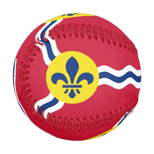 Patriotischer Baseball mit der Flagge von St. Loui (Vorderseite Links)