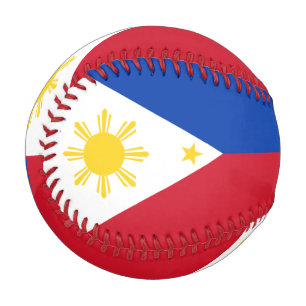 Patriotischer Baseball mit Flagge der Philippinen