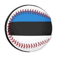 Patriotischer Baseball mit Flagge Estlands