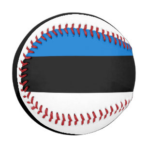 Patriotischer Baseball mit Flagge Estlands