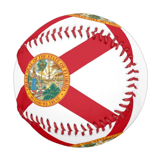 Patriotischer Baseball mit Flagge Floridas, USA (Vorne Rechts)