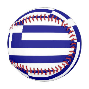 Patriotischer Baseball mit Flagge Griechenlands