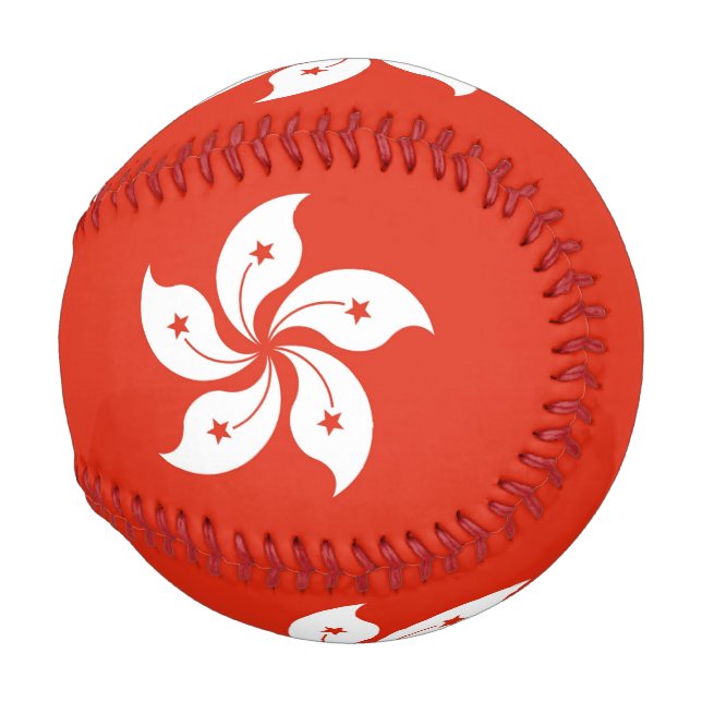 Patriotischer Baseball mit Flagge Hongkongs (Vorne Rechts)