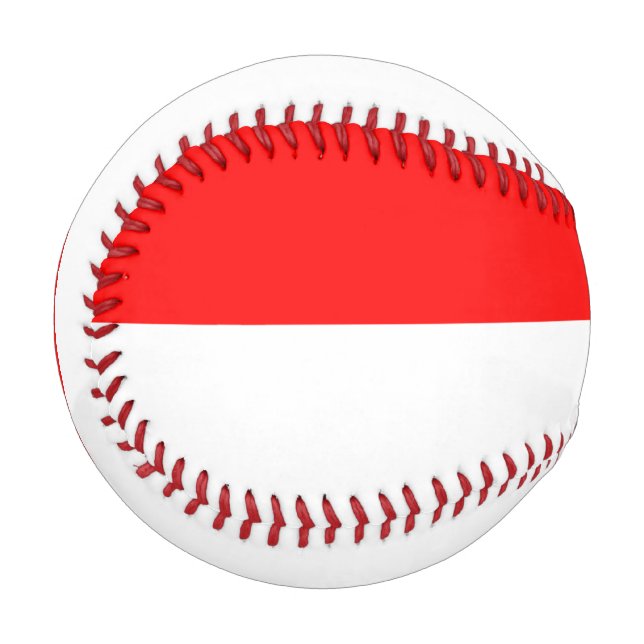Patriotischer Baseball mit Flagge Indonesiens (Vorderseite Links)