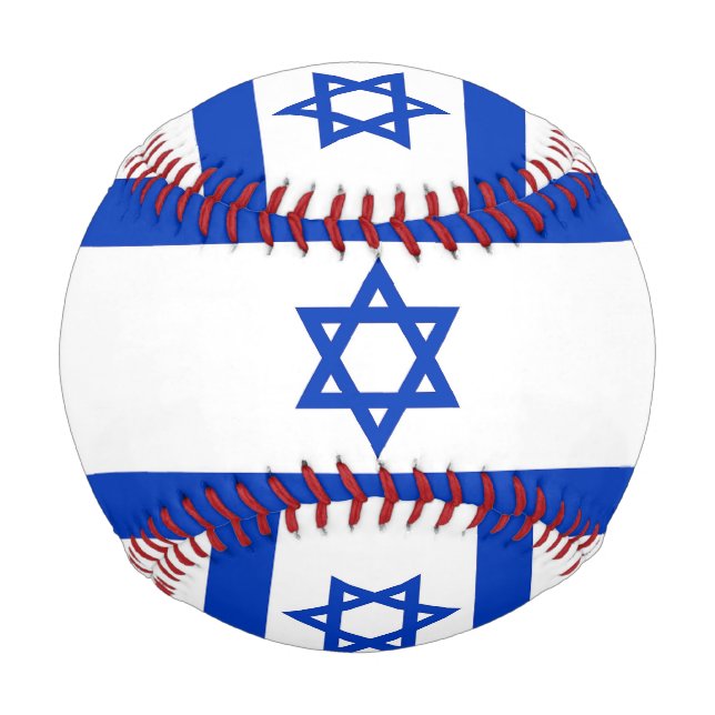 Patriotischer Baseball mit Flagge Israels (Rückseite)
