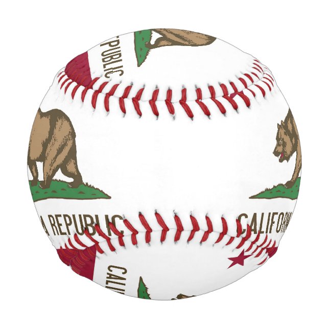 Patriotischer Baseball mit Flagge Kaliforniens, US (Rückseite)