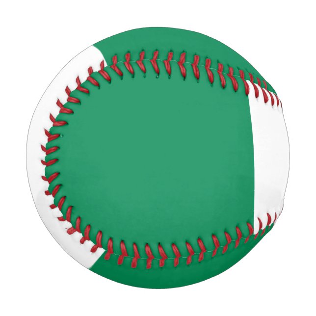 Patriotischer Baseball mit Flagge Nigerias (Vorderseite Links)