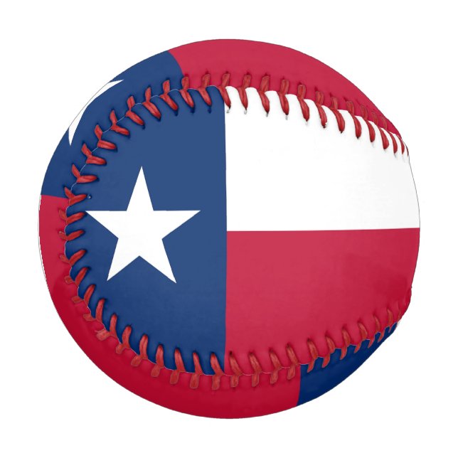 Patriotischer Baseball mit Flagge von Texas (Vorderseite Links)