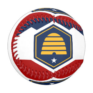 Patriotischer Baseball mit Flagge von Utah, USA