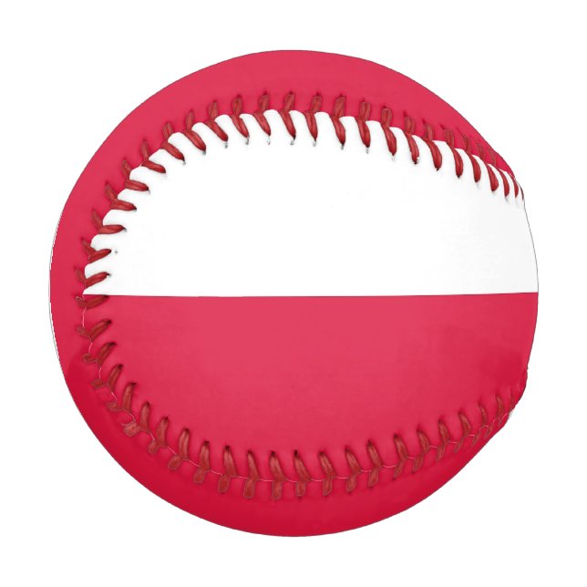 Patriotischer Baseball mit polnischer Flagge (Vorderseite Links)