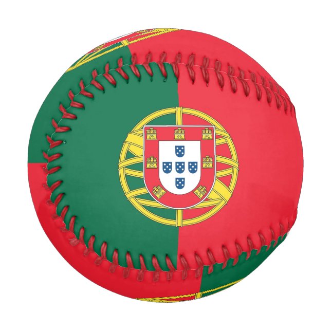 Patriotischer Baseball mit portugiesischer Flagge (Vorderseite Links)