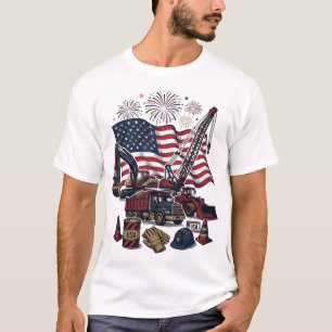 Patriotischer Bau USA Vintage T-Shirt