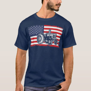 Patriotischer Bauer USA Flag Tracto T-Shirt