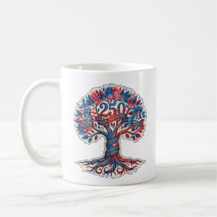Patriotischer Baum zum 250. Jubiläum Amerikas Kaffeetasse