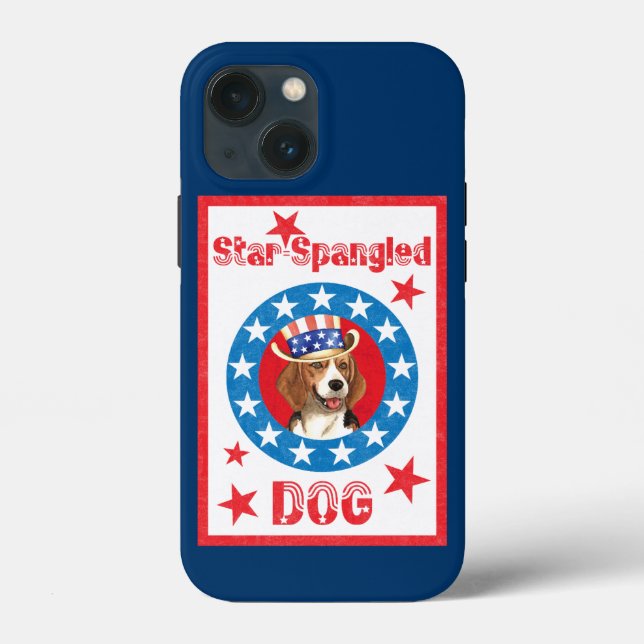 Patriotischer Beagle Case-Mate iPhone Hülle (Rückseite)