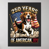 Patriotischer Beagle Hund – 250 Jahre Amerikanisch